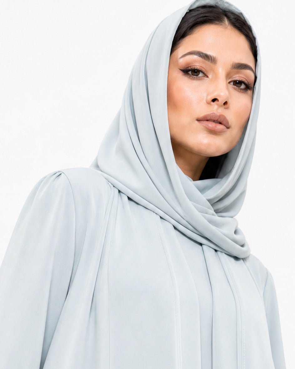 MISK 131 - Light Blue Crepe Abaya - MISK - MIRA Y MANO