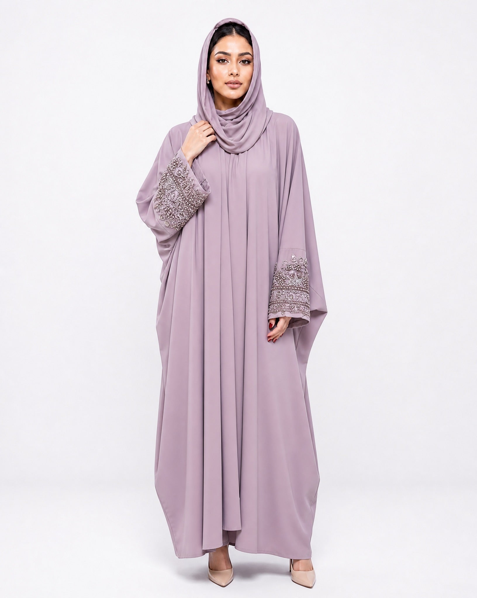 MISK 132 - Lavender Crepe Abaya - MISK - MIRA Y MANO