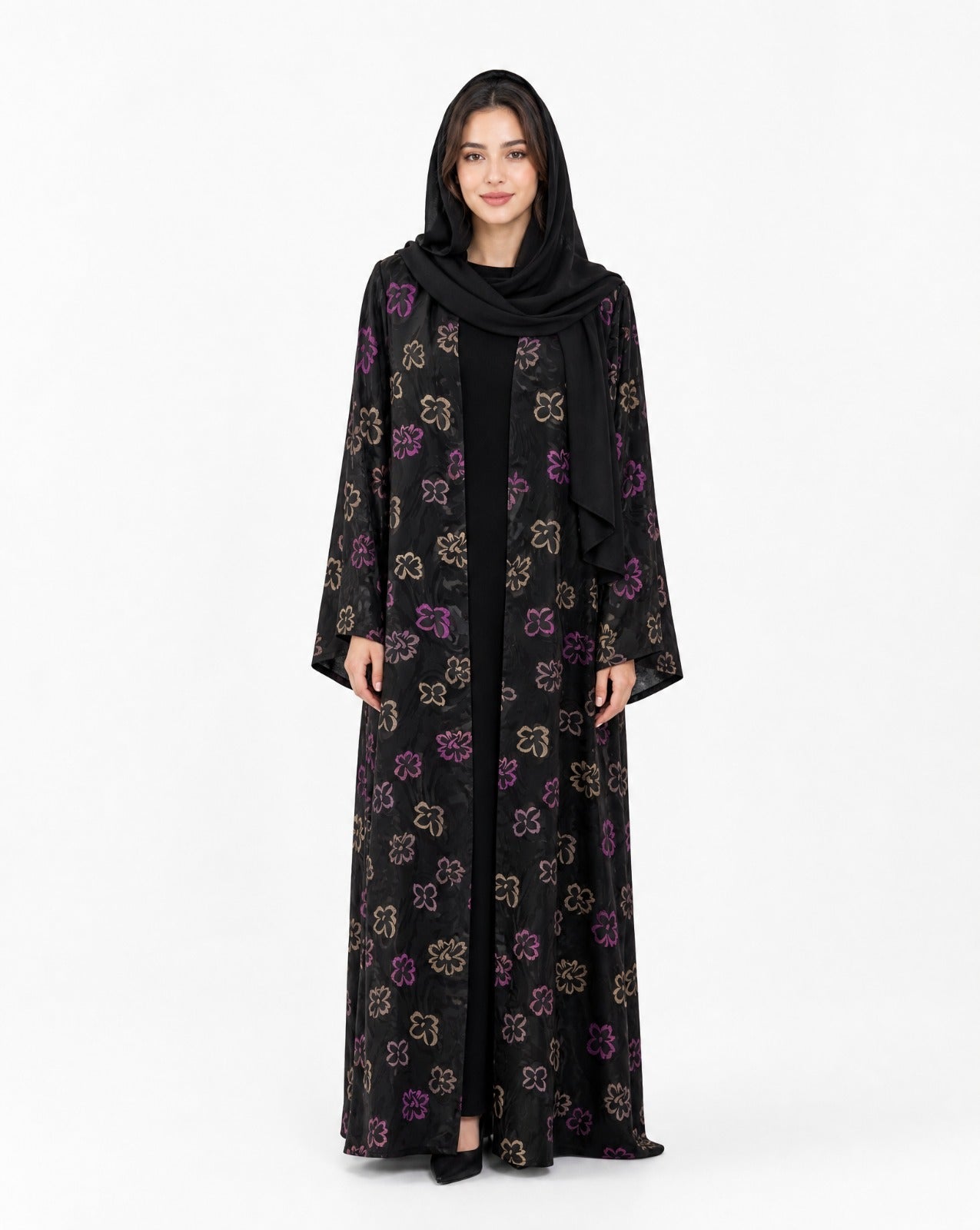 FLOWER PATTERN-B ABAYA - MODISH - MIRA Y MANO