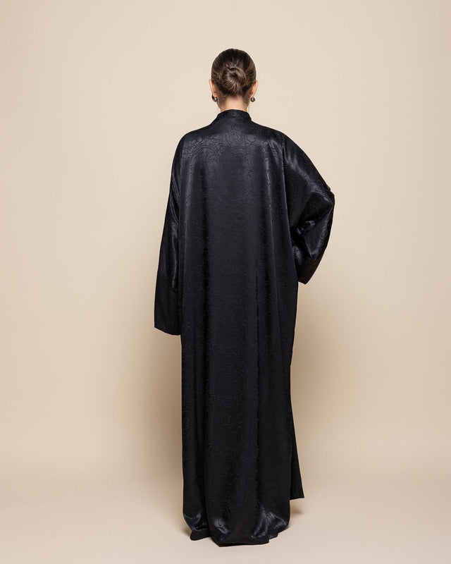 SILK PATTREN - BK ABAYA - MODISH - MIRA Y MANO