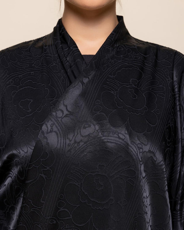 SILK PATTREN - BK ABAYA - MODISH - MIRA Y MANO