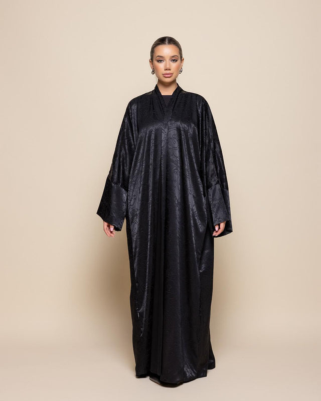 SILK PATTREN - BK ABAYA - MODISH - MIRA Y MANO