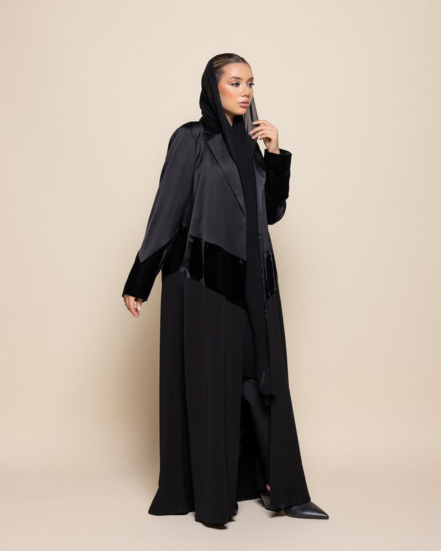 THREE SHADE COAT - BK ABAYA - MODISH - MIRA Y MANO