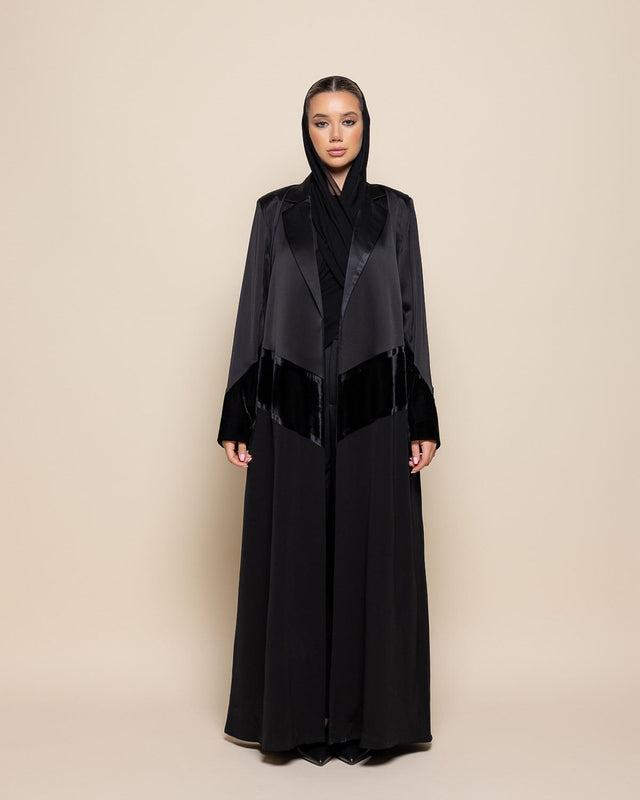 THREE SHADE COAT - BK ABAYA - MODISH - MIRA Y MANO