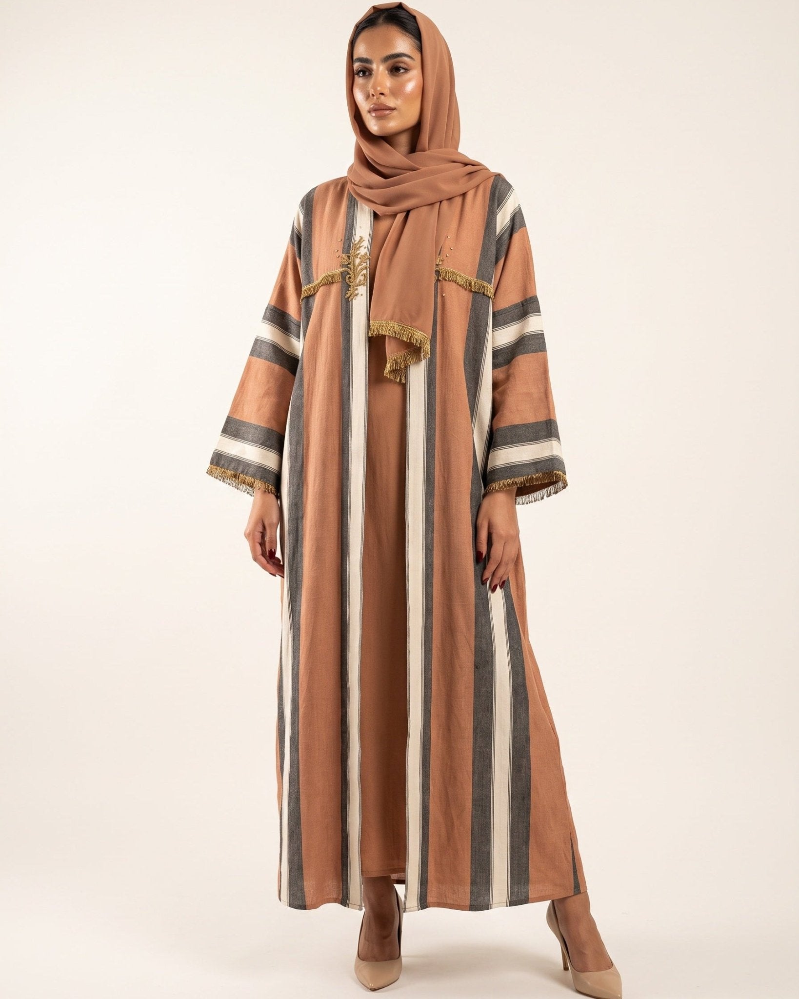 SIRKFT SIRMA – Copper Linen Abaya – Product image 1