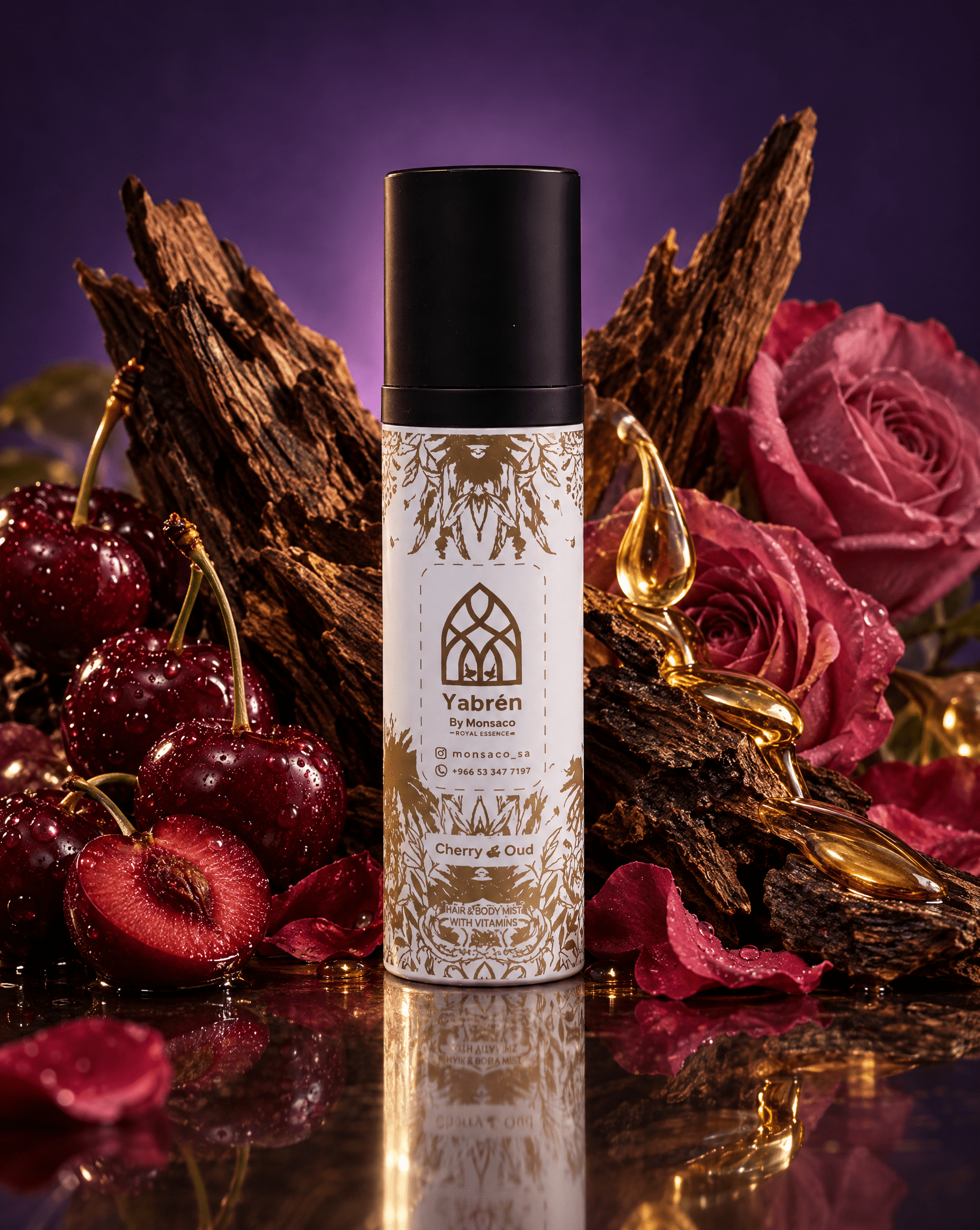 CHERRY OUD ALL OVER SPRAY - MONACO - MIRA Y MANO