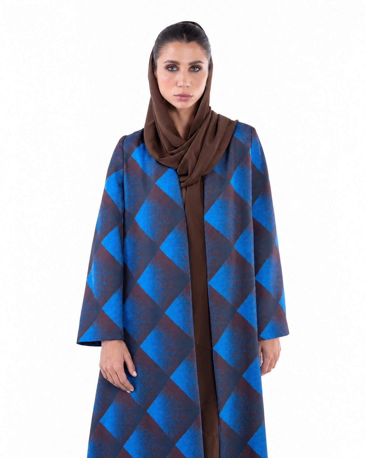 SM2660-Medium Blue Crepe Abaya - MOONLIGHT CONCEPT - MIRA Y MANO