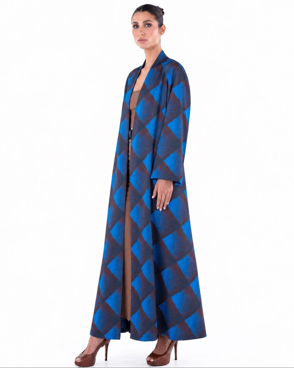 SM2660-Medium Blue Crepe Abaya - MOONLIGHT CONCEPT - MIRA Y MANO