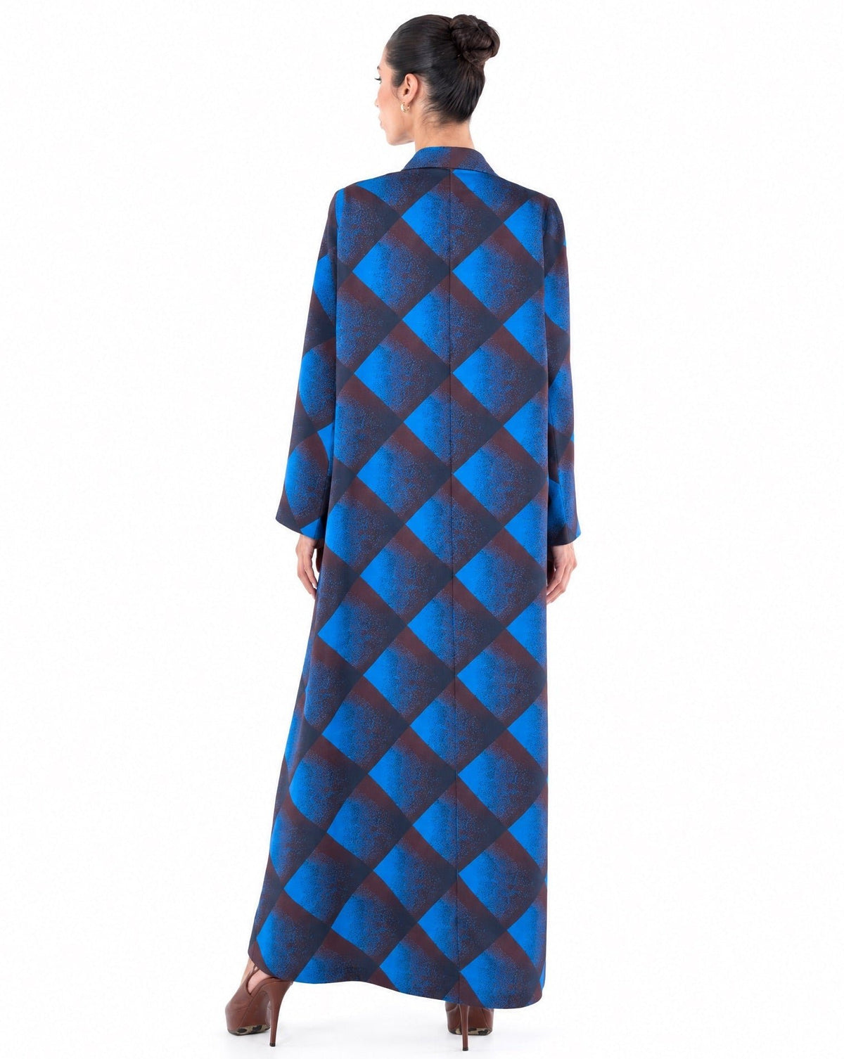 SM2660-Medium Blue Crepe Abaya - MOONLIGHT CONCEPT - MIRA Y MANO