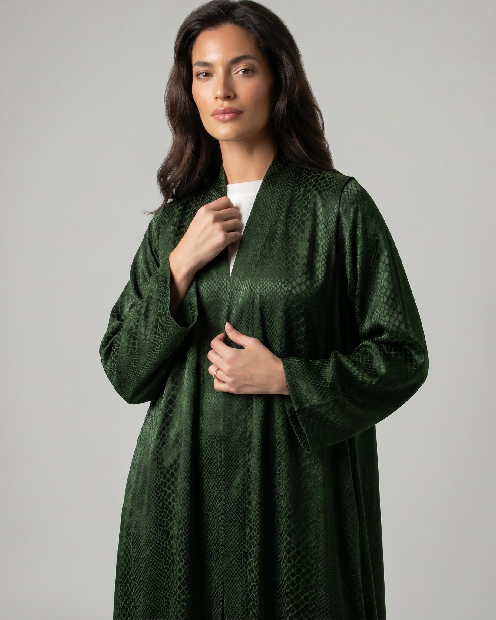 SNAKE SKIN GREEN ABAYA - MOONLIGHT CONCEPT - MIRA Y MANO