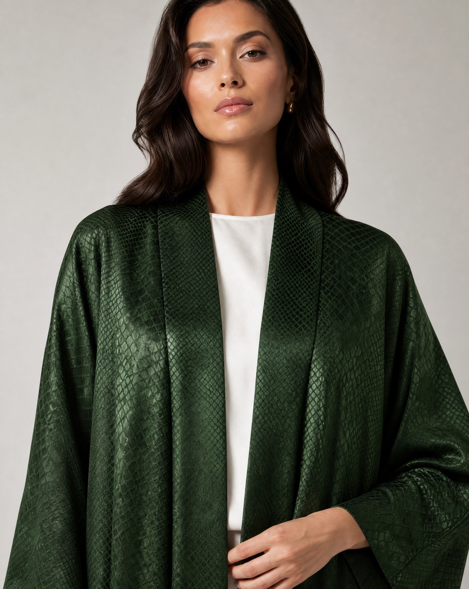 SNAKE SKIN GREEN ABAYA - MOONLIGHT CONCEPT - MIRA Y MANO