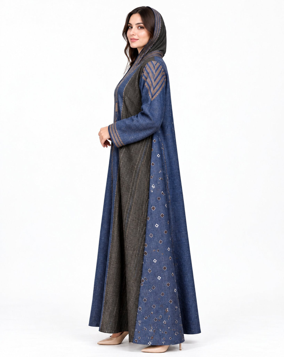 Classic - Gray Wool Abaya - MIRA Y MANO