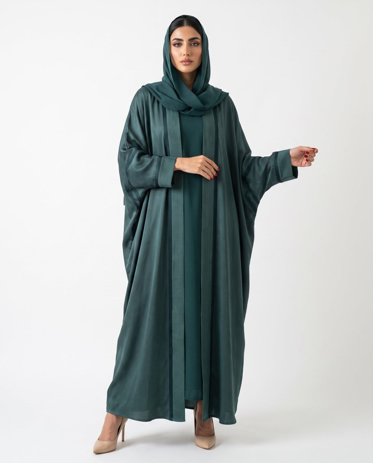 Kimono Qatt Pattern Abaya - MRAISHA - MIRA Y MANO