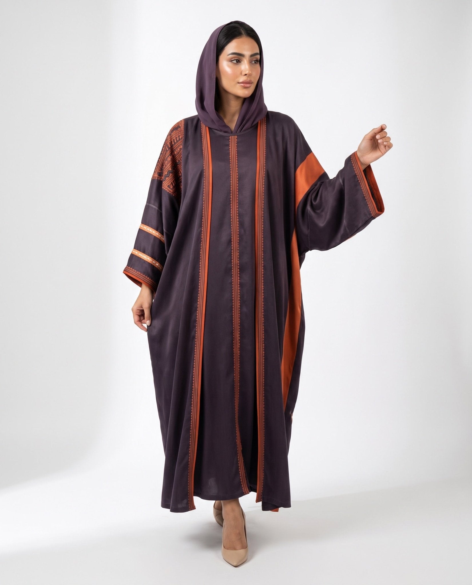 Vibrant Kimono-Cut Abaya Set - MRAISHA - MIRA Y MANO