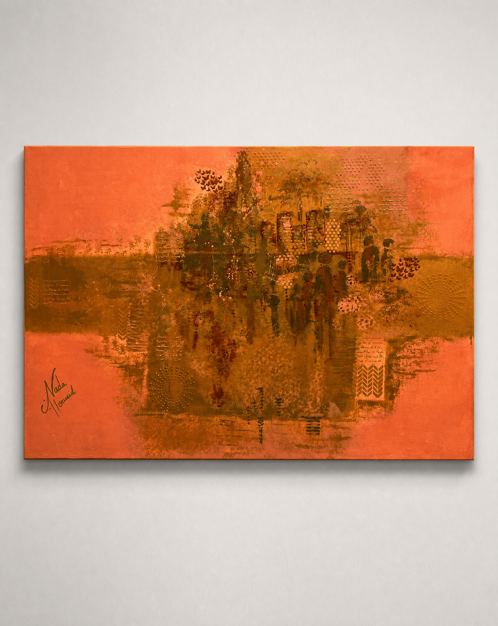 BETWEEN EARTH AND MEMORY PAINTING - NADA ALOWAID - MIRA Y MANO