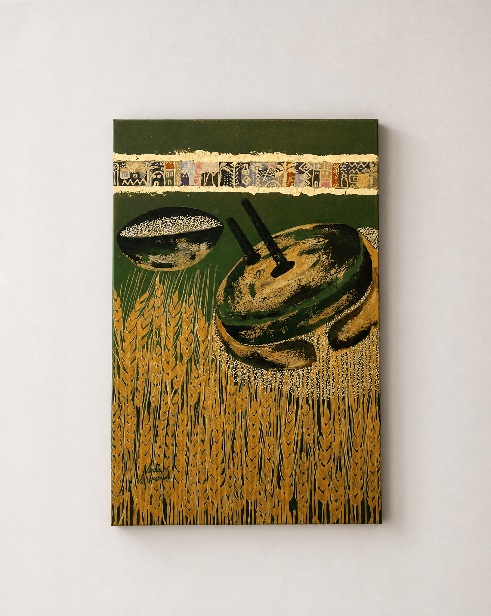 THE MILLSTONE PAINTING - NADA ALOWAID - MIRA Y MANO