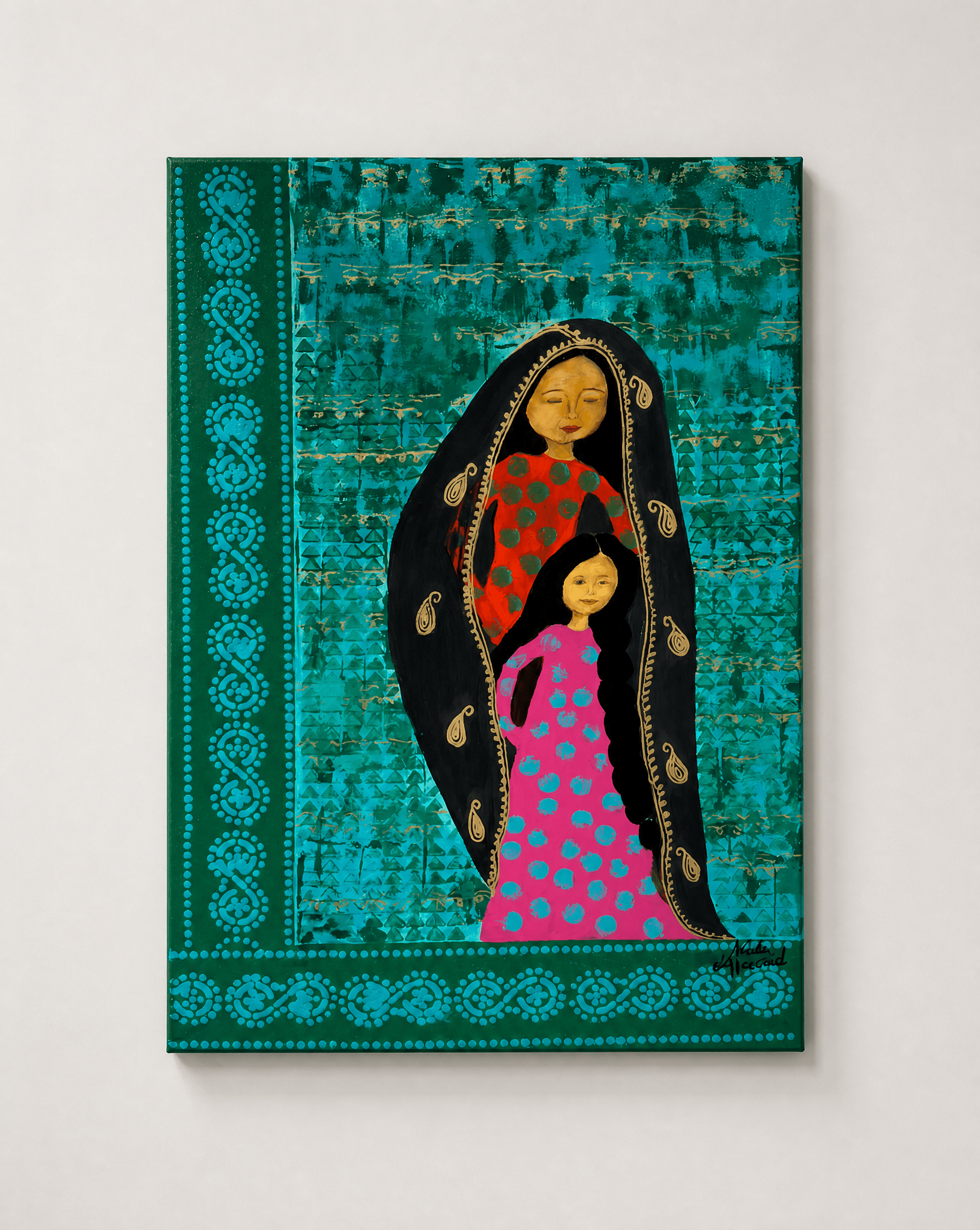 THE WEIGHT OF TENDERNESS PAINTING - NADA ALOWAID - MIRA Y MANO