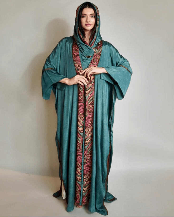 OCEAN GREEN ABAYA - NAKHLAH - MIRA Y MANO