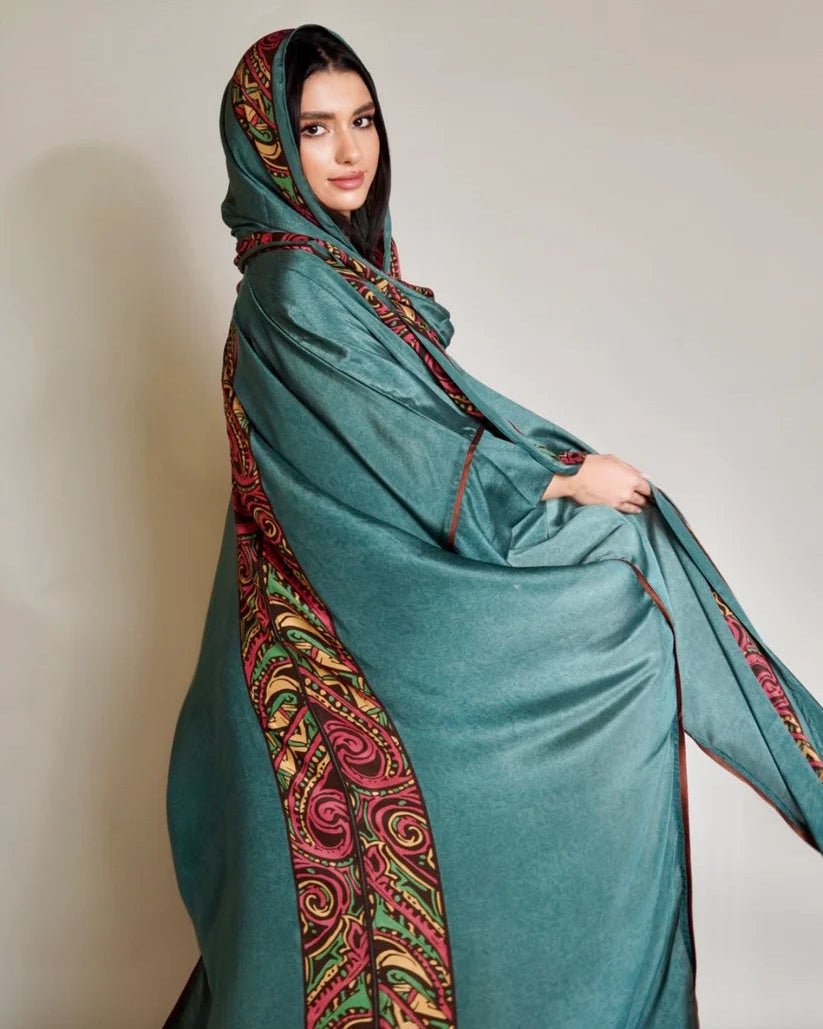 OCEAN GREEN ABAYA - NAKHLAH - MIRA Y MANO