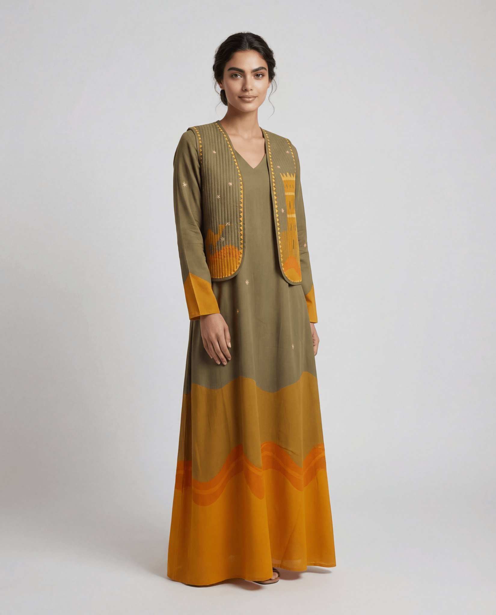 DIRIYAH OLIVE KAFTAN - NOUF FETAIHI - MIRA Y MANO