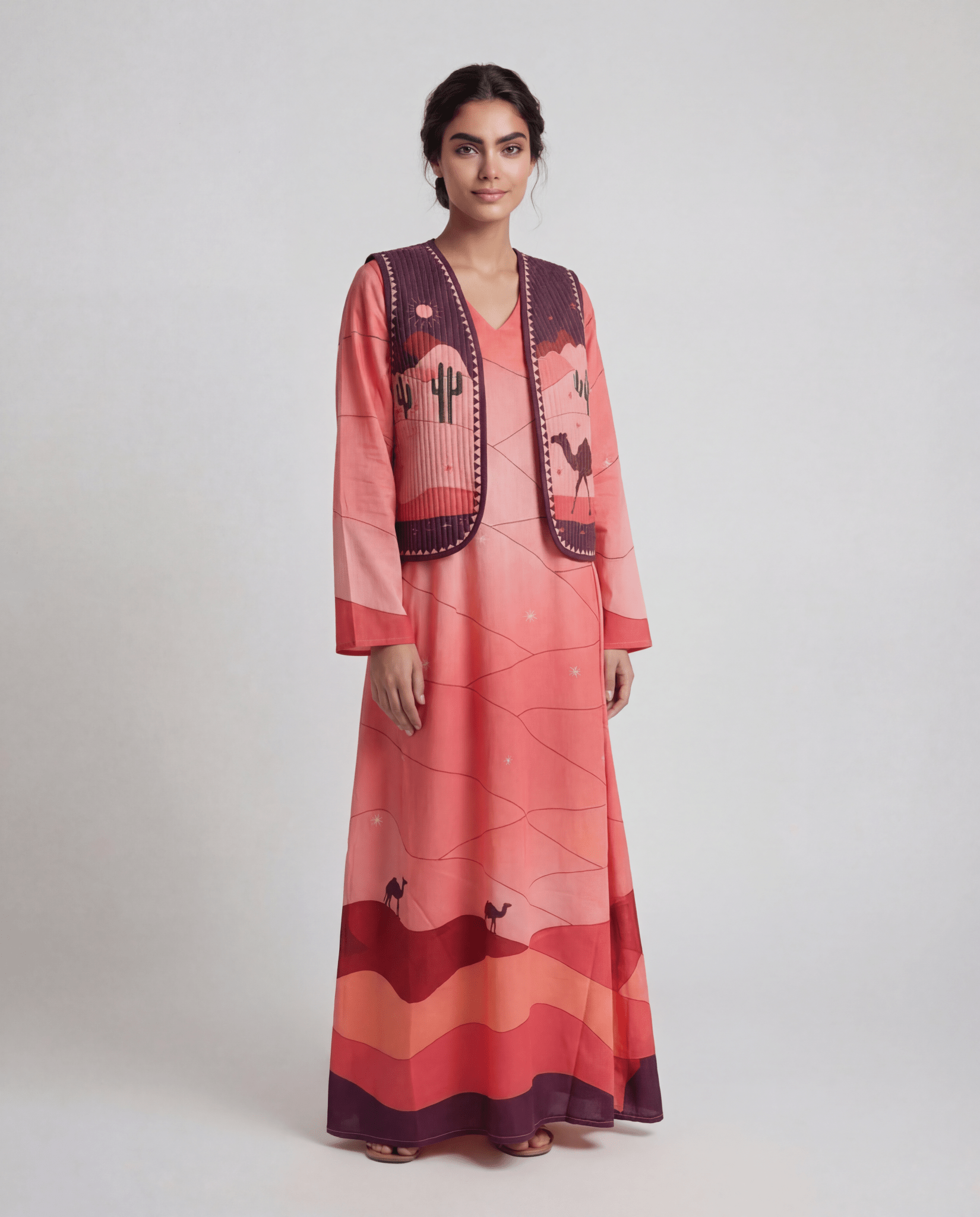 NAJDIA SALMON KAFTAN - NOUF FETAIHI - MIRA Y MANO