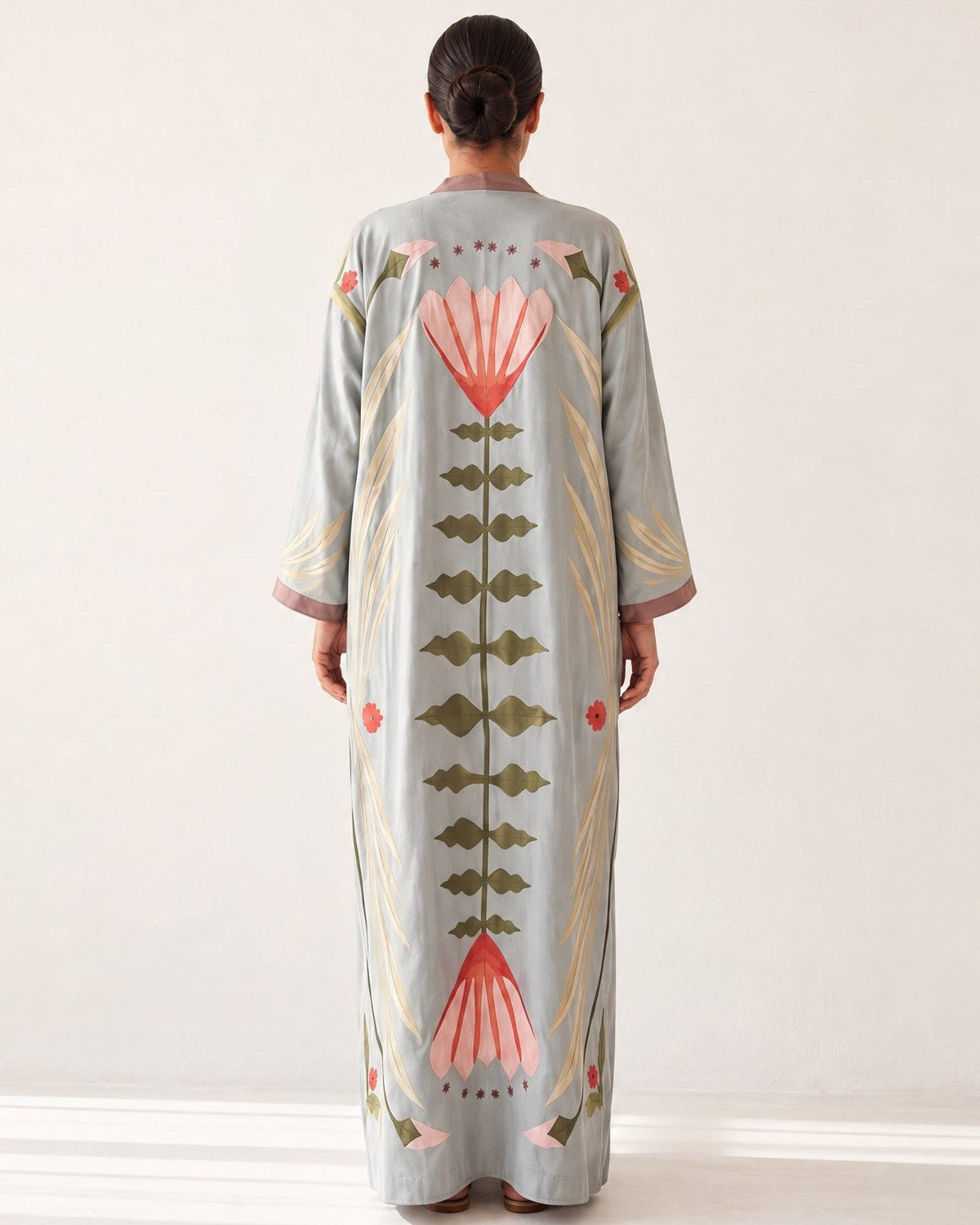 NF-K26-BSTAN - Printed Viscose Kimono - NOUF FETAIHI - MIRA Y MANO