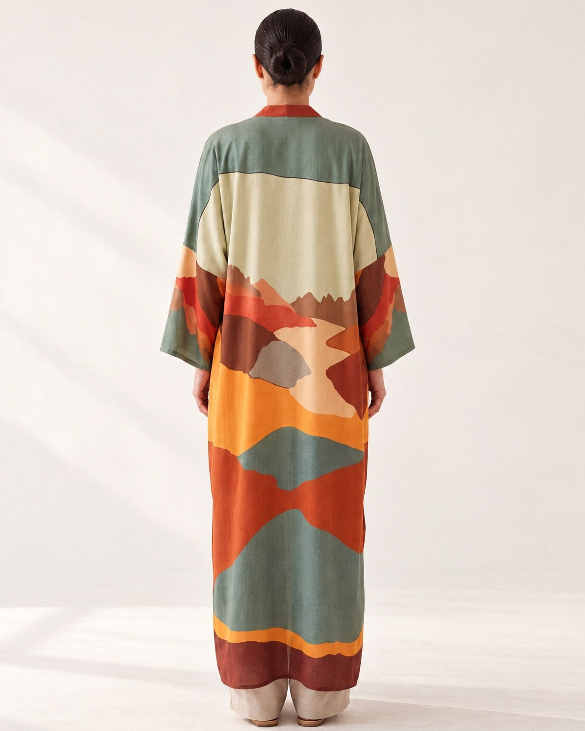 NF-K26-TUWAIQ - Printed Viscose Kimono - NOUF FETAIHI - MIRA Y MANO