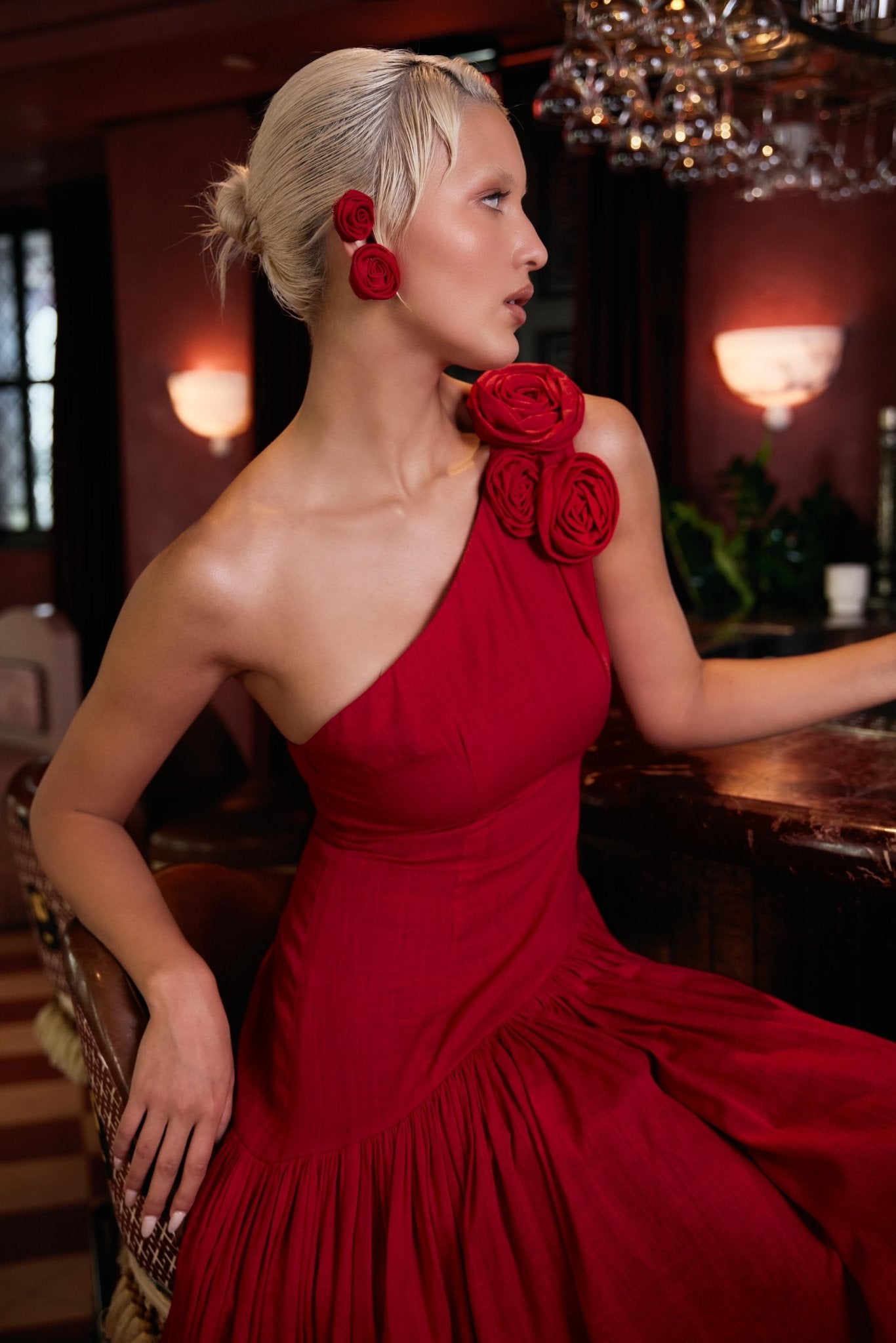 SS23 - 1 - DRESS - RED - NOUR ABDUL - MIRA Y MANO