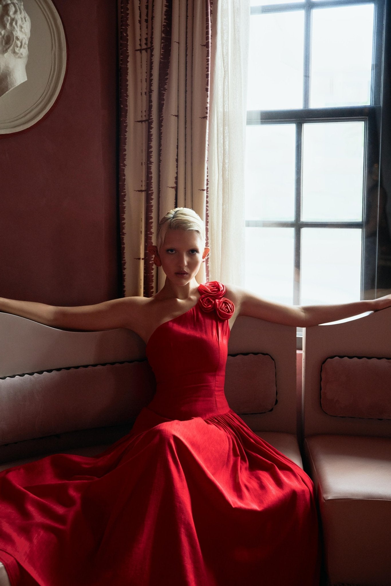 SS23 - 1 - DRESS - RED - NOUR ABDUL - MIRA Y MANO