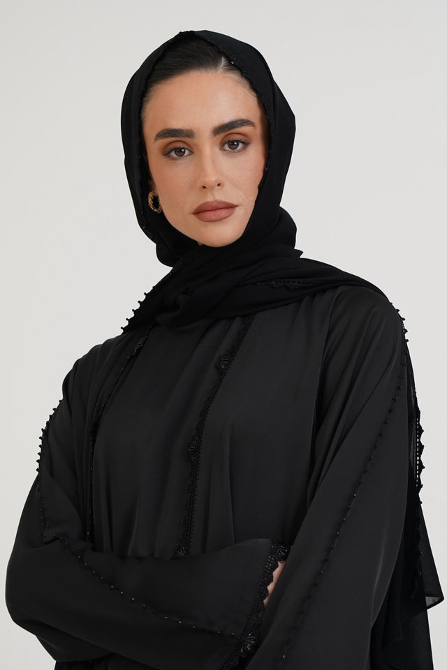 ST - 256 - BK ABAYA SET - NOWAYER - MIRA Y MANO