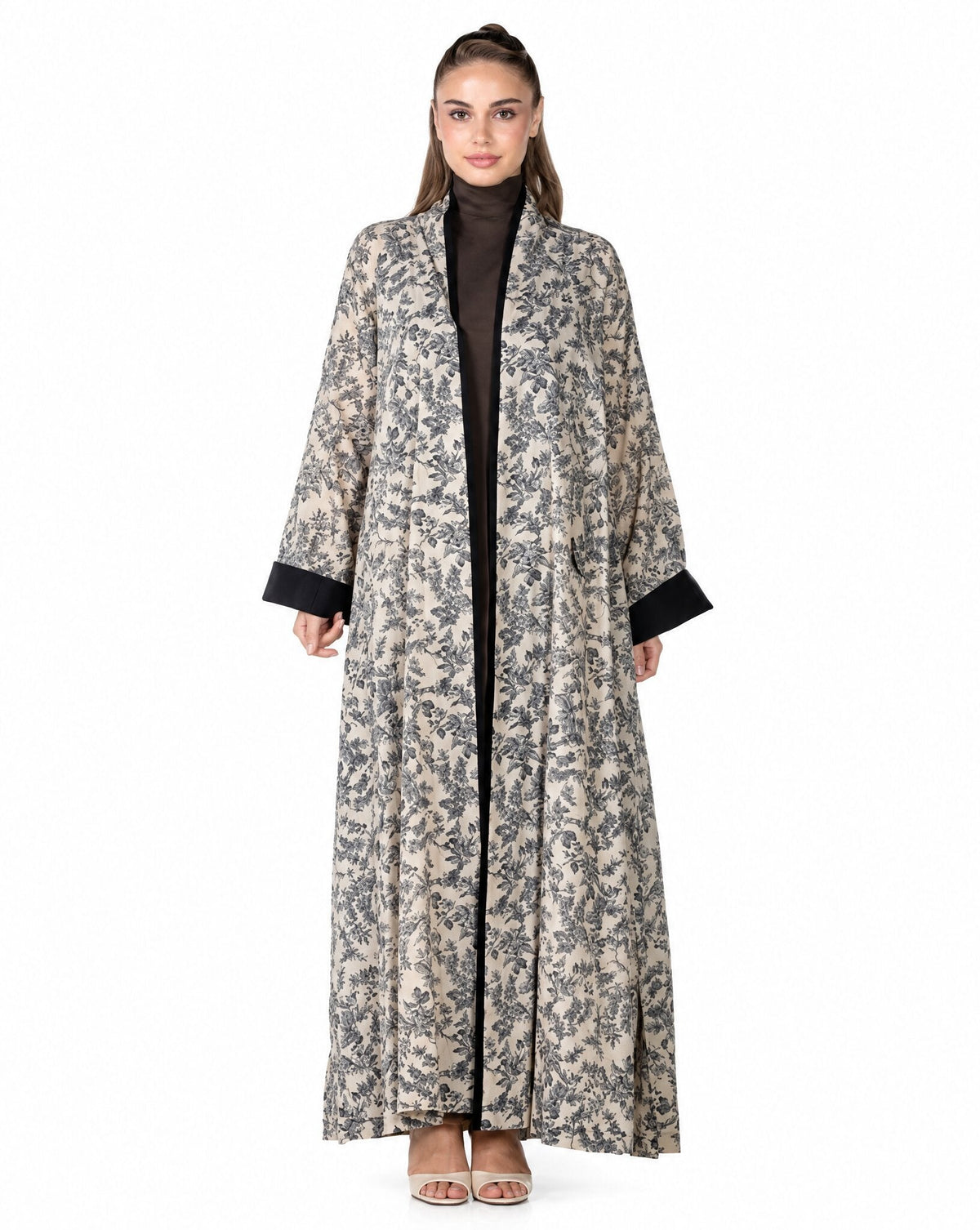 Confetti – Beige Cotton Abaya - MIRA Y MANO
