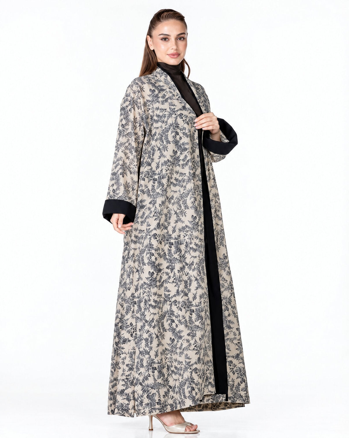 Confetti – Beige Cotton Abaya - MIRA Y MANO