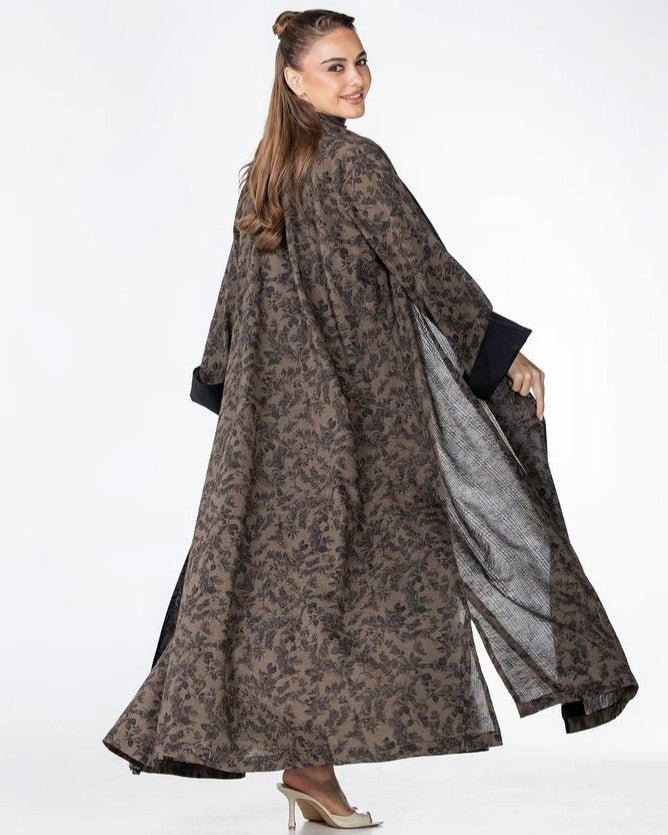 Confetti – Brown Cotton Abaya - ORANGE BLOSSOM - MIRA Y MANO