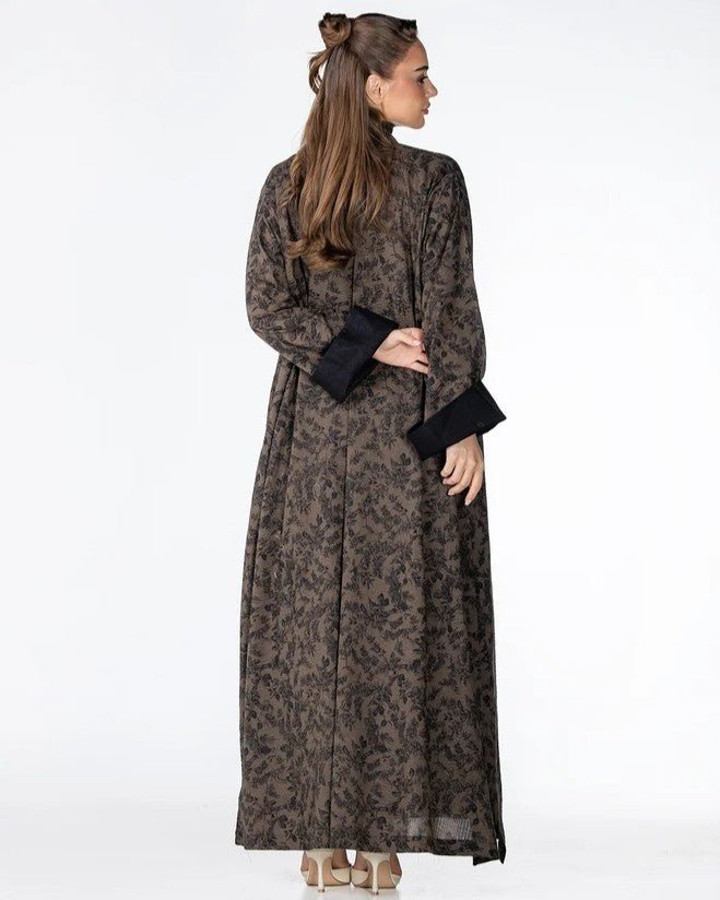 Confetti – Brown Cotton Abaya - ORANGE BLOSSOM - MIRA Y MANO