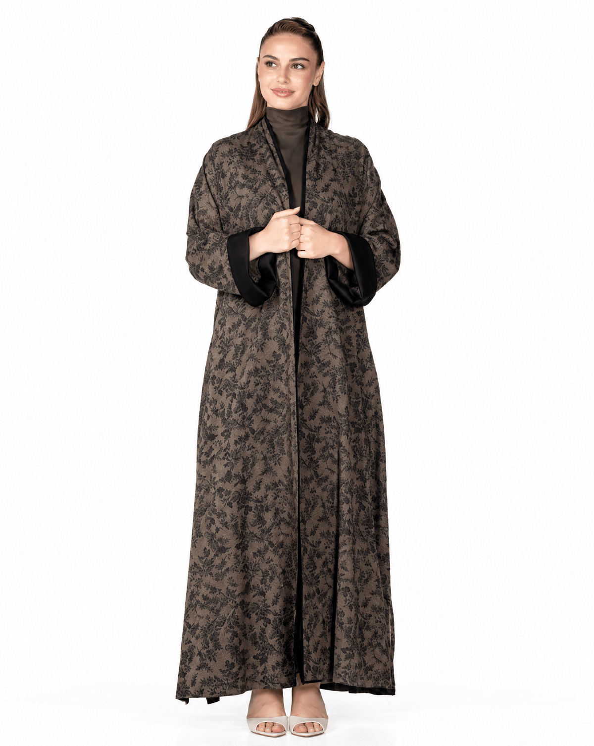 Confetti – Brown Cotton Abaya - MIRA Y MANO