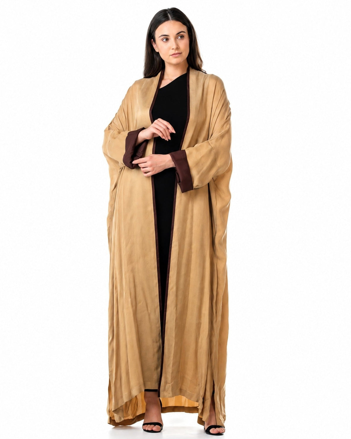MELODY 2.0-GD - Goldenrod Washed Silk Abaya - MIRA Y MANO