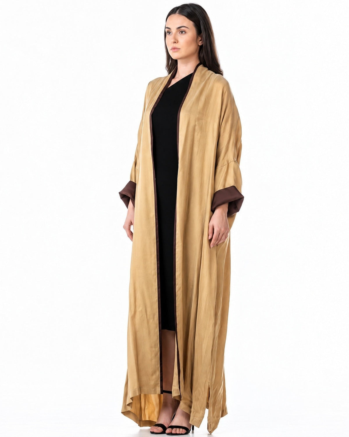 MELODY 2.0-GD - Goldenrod Washed Silk Abaya - ORANGE BLOSSOM - MIRA Y MANO