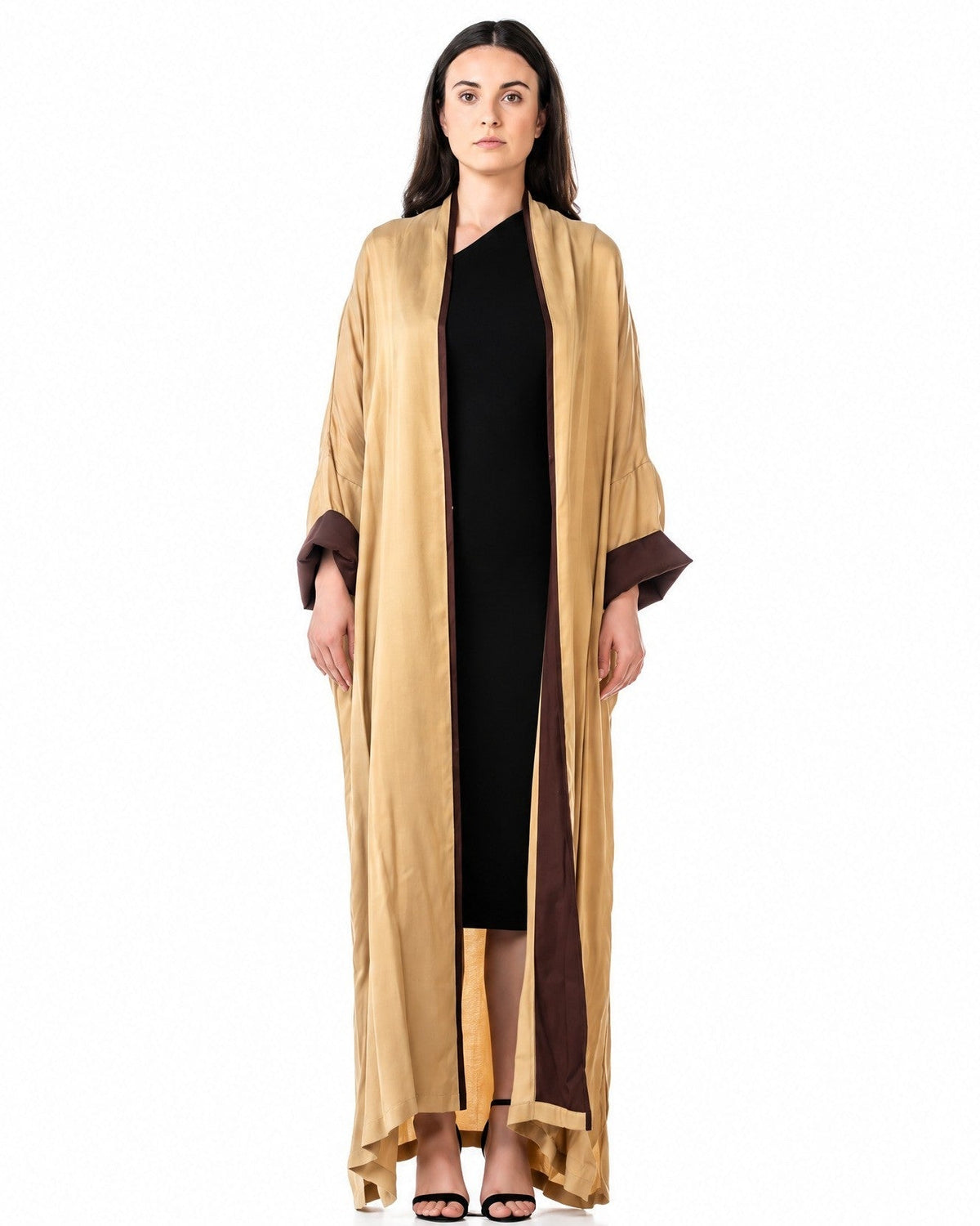 MELODY 2.0-GD - Goldenrod Washed Silk Abaya - ORANGE BLOSSOM - MIRA Y MANO