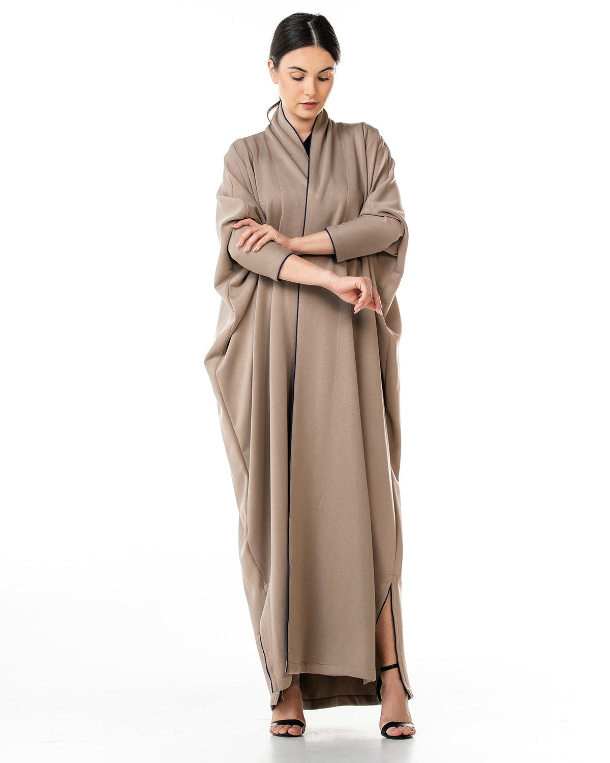 Stone – Tan Cotton Abaya - MIRA Y MANO