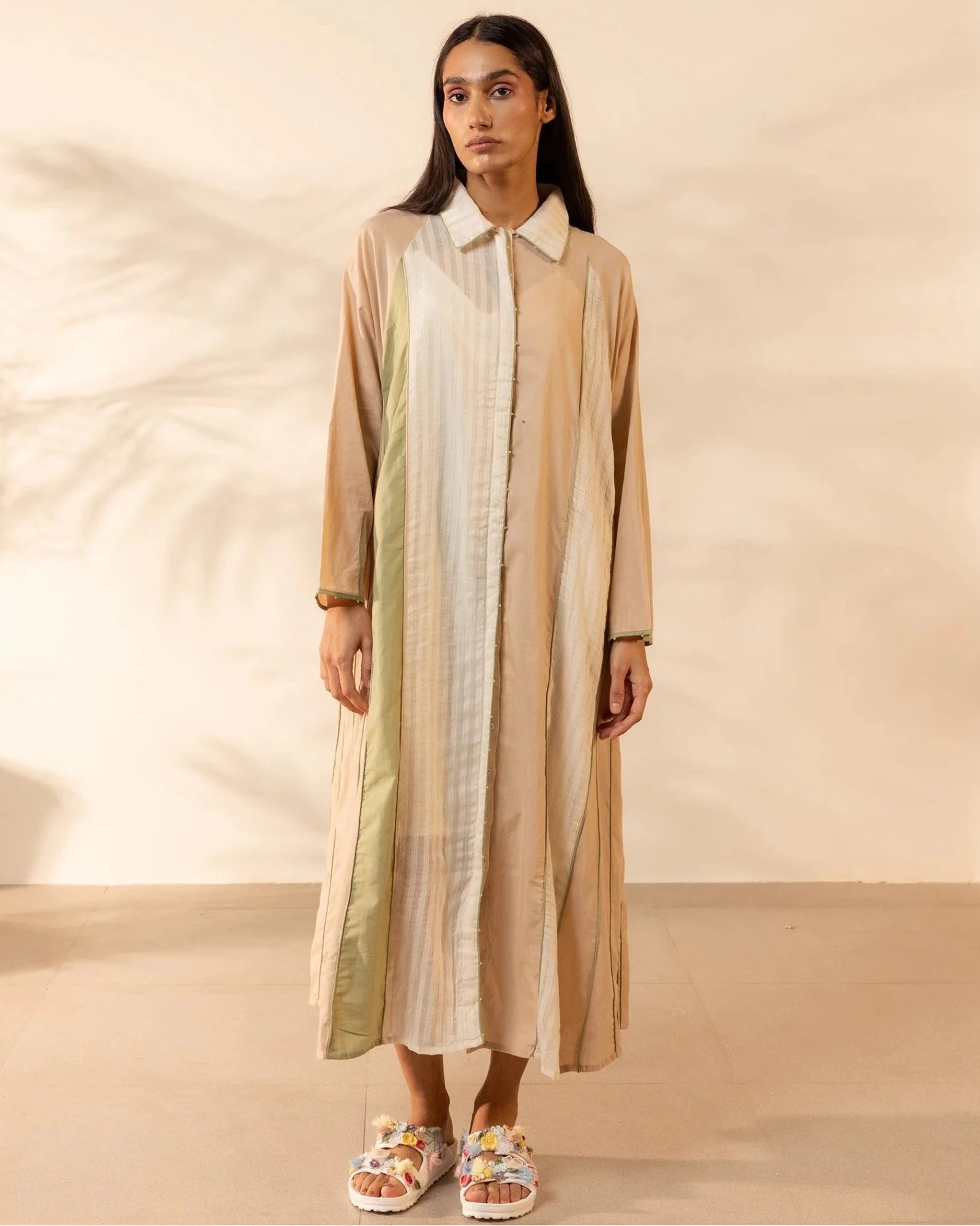 MANGO MIST BEIGE DRESS - OUR DVE - MIRA Y MANO