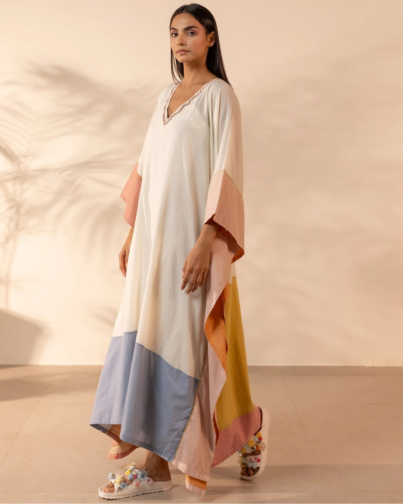 ORANGE PEEL BEIGE KAFTAN - OUR DVE - MIRA Y MANO