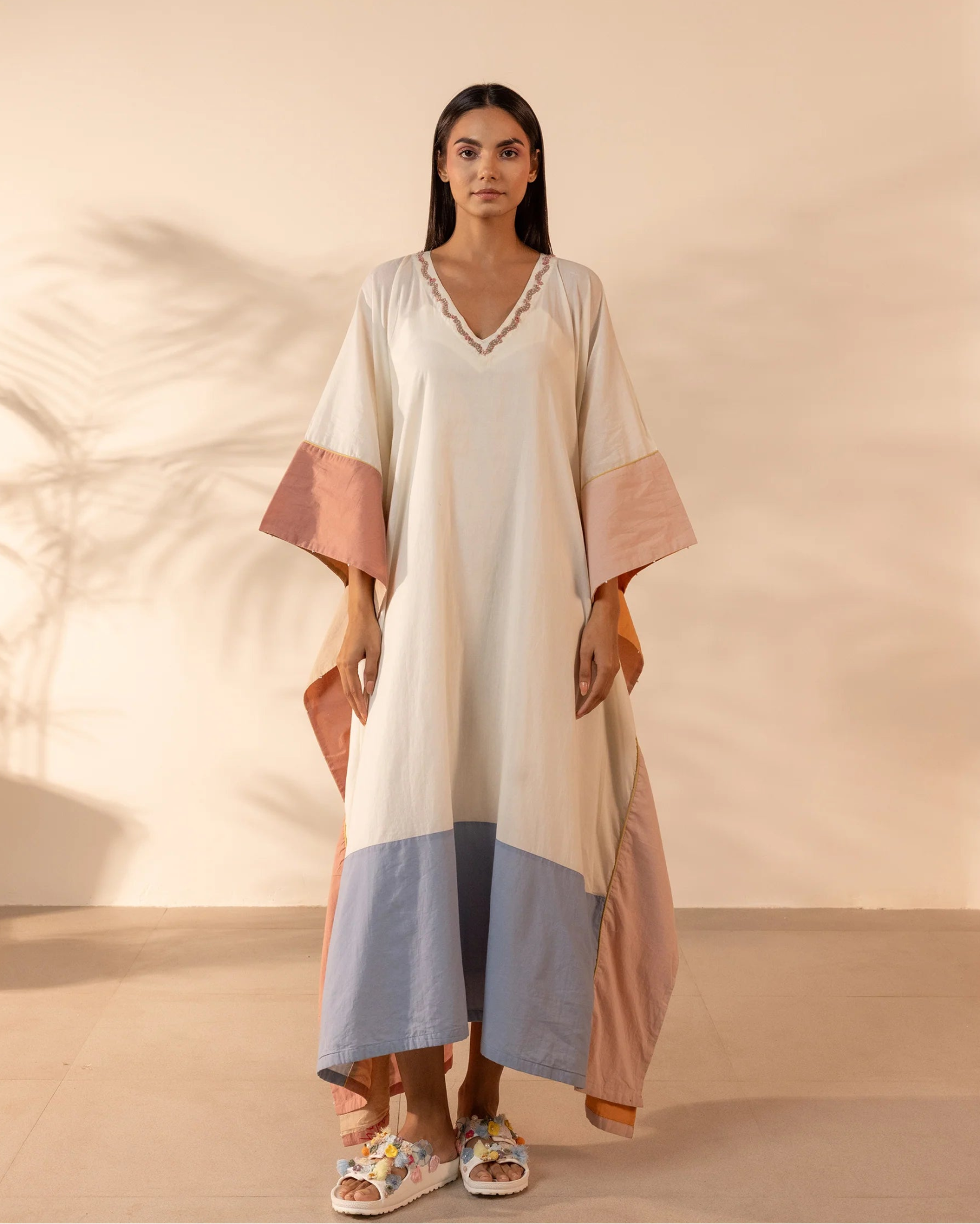 ORANGE PEEL BEIGE KAFTAN - OUR DVE - MIRA Y MANO