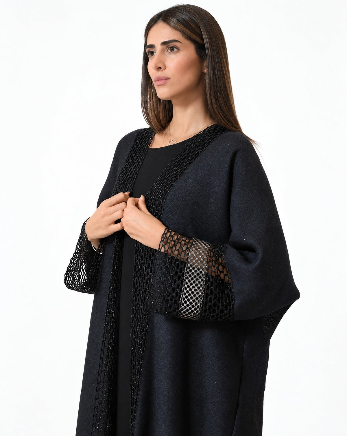 340048 – Navy Abaya - PEARL COLLECTION - MIRA Y MANO