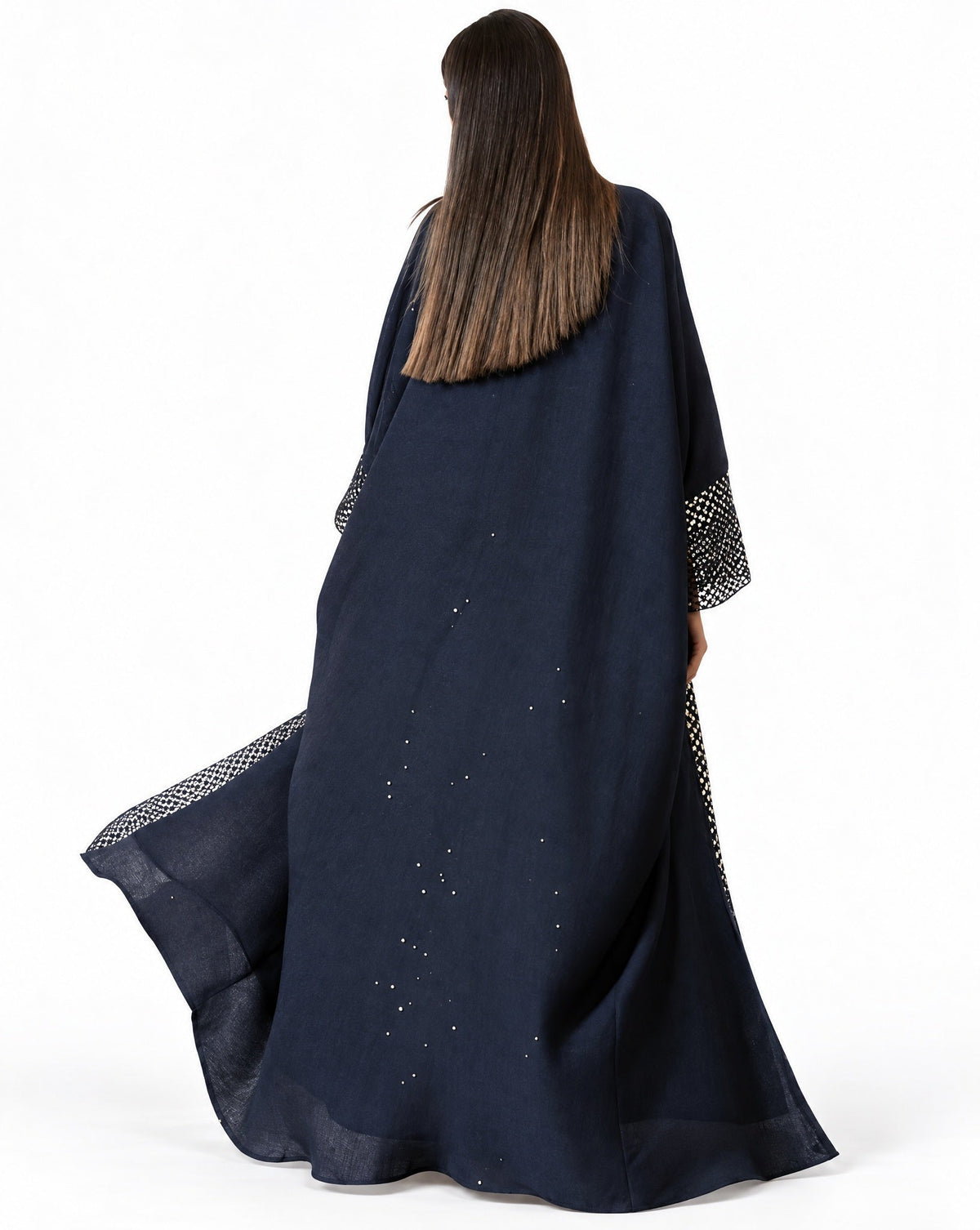 340048 – Navy Abaya - PEARL COLLECTION - MIRA Y MANO