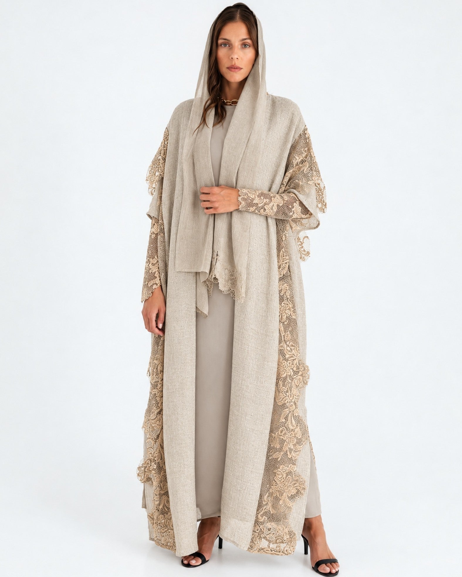 PEC 340037-BE ABAYA - PEARL COLLECTION - MIRA Y MANO