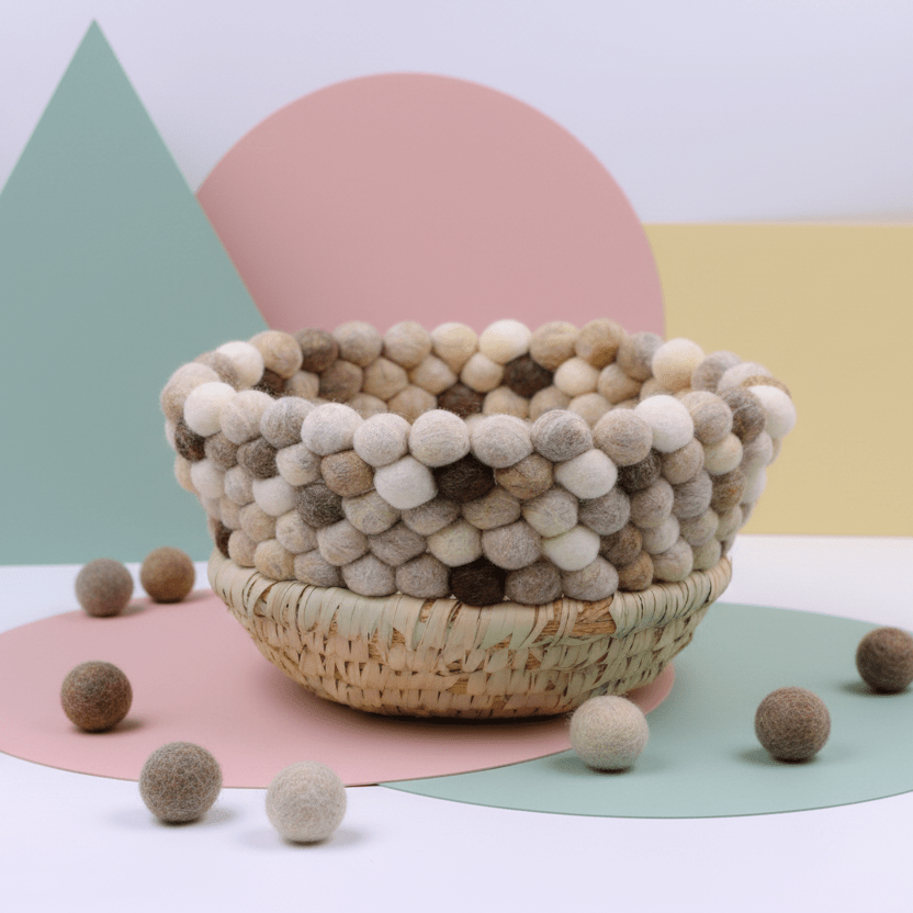 BEIGE LARGE BASKET - PTI - MIRA Y MANO