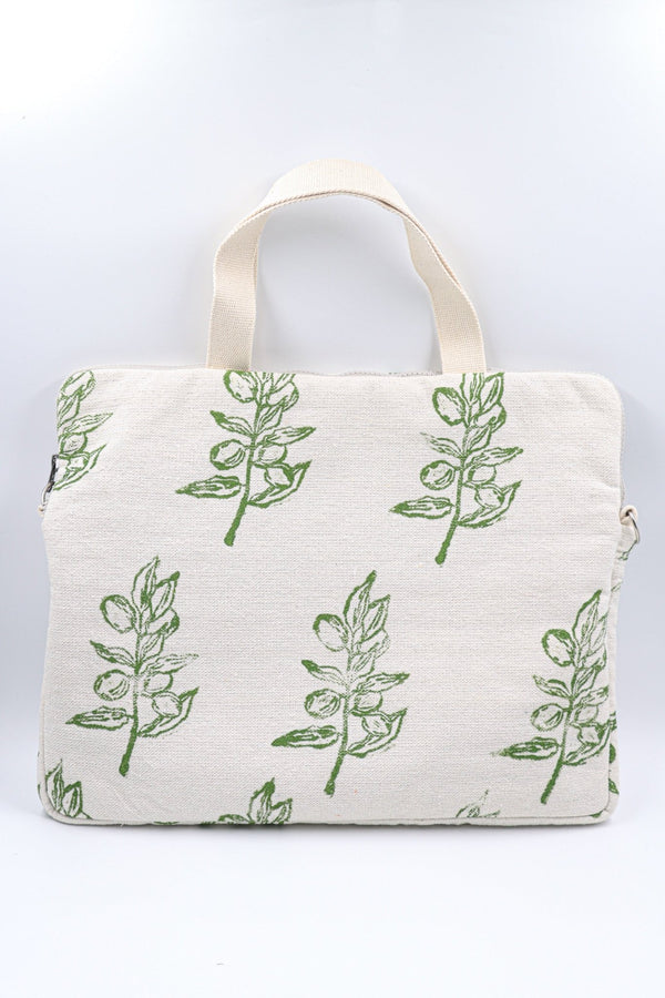 Olive branch laptop bag