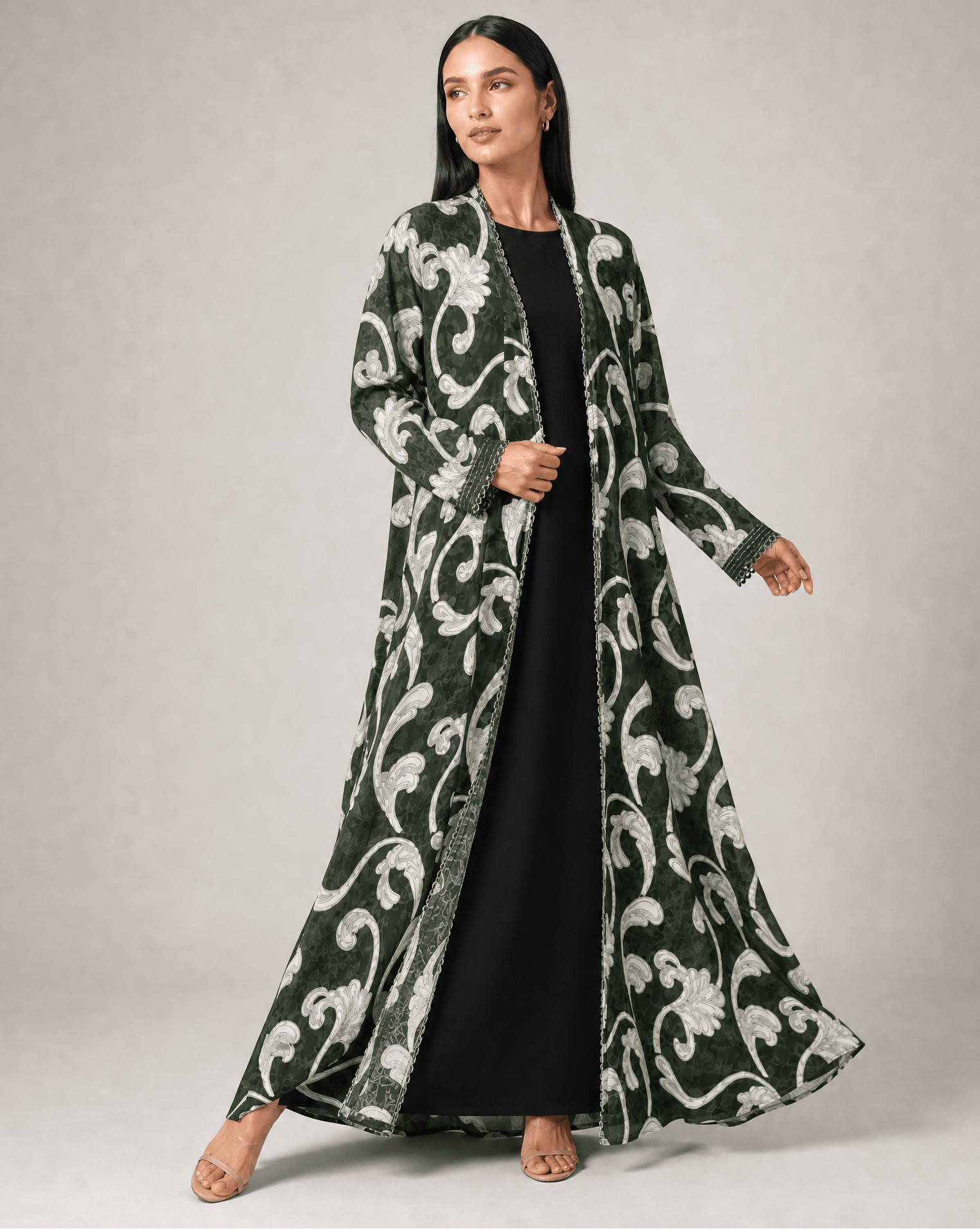 MQE20 ABAYA - QATARIA ABAYA - MIRA Y MANO