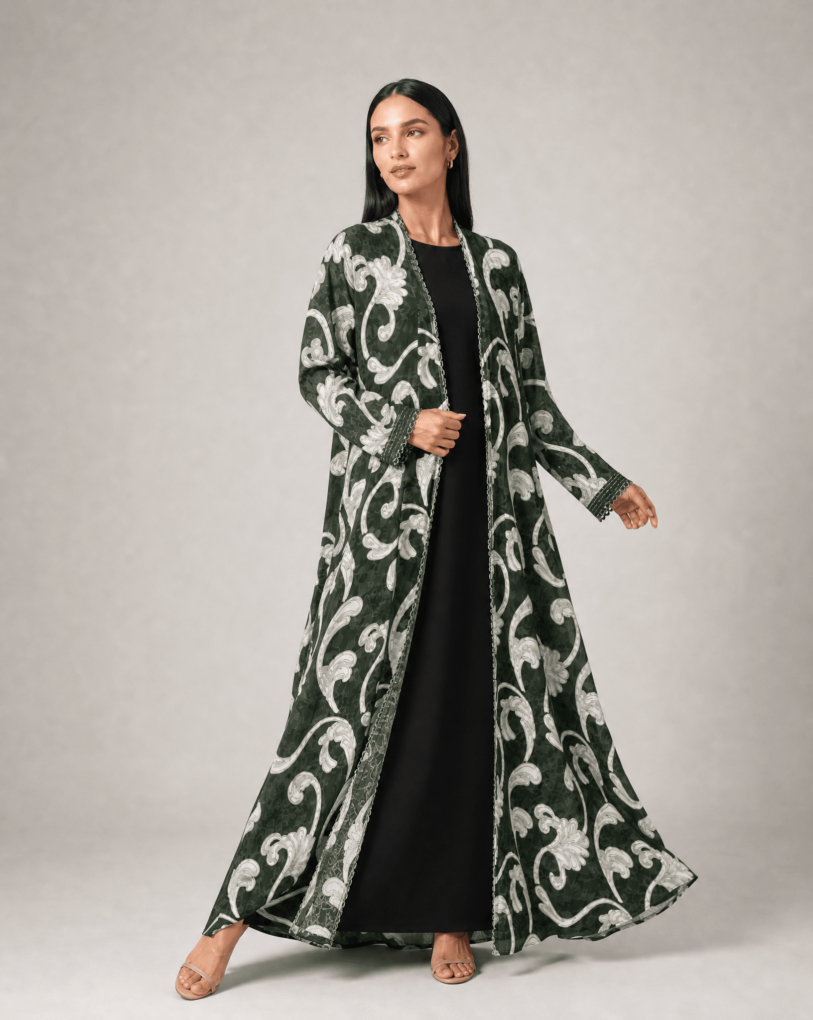 MQE20 ABAYA - QATARIA ABAYA - MIRA Y MANO