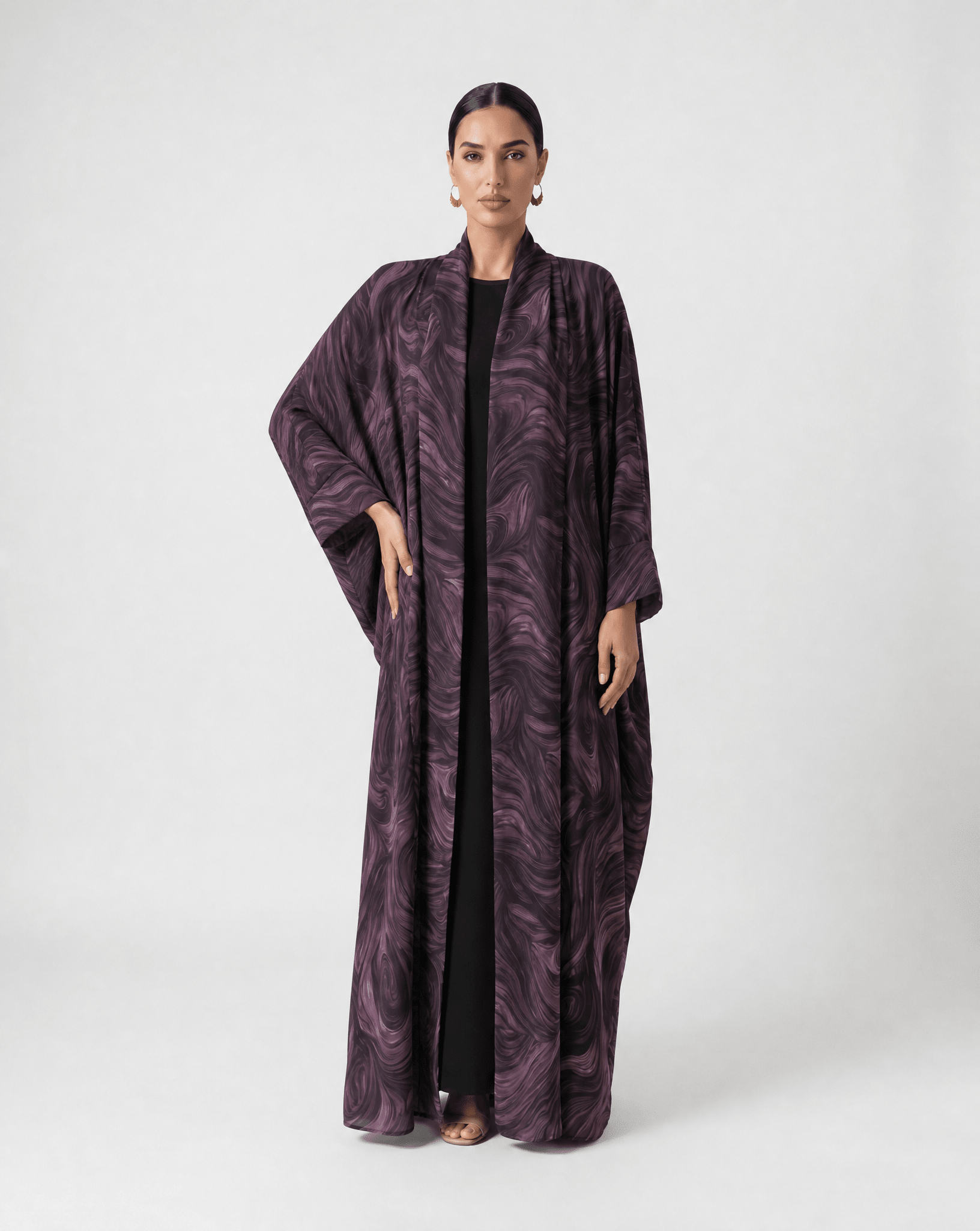 MQE21 ABAYA - QATARIA ABAYA - MIRA Y MANO